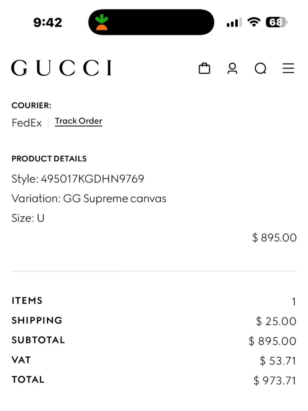 Gucci Valese GG Supreme Canvas/Supreme Pouch - Picture 6 of 9
